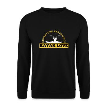 kayak love canoë retro - Sweat-shirt Unisexe - noir - Devant - Alina (178cm) & Michal (187cm)