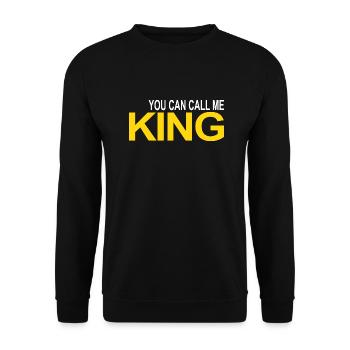 call me KING - Unisex Sweatshirt - black - Front - Alina (178cm) & Michal (187cm)