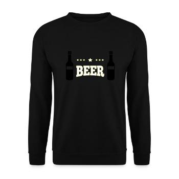 Bière - Sweat-shirt Unisexe - noir - Devant - Alina (178cm) & Michal (187cm)