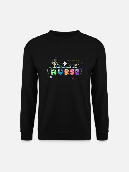 Halloween Krankenschwester Krankenpflege süße Gesundheitsarbeiterin - Unisex Pullover - Schwarz