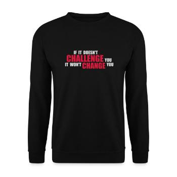 Workout Fitness Motivation Quote - Unisex Sweatshirt - black - Front - Alina (178cm) & Michal (187cm)