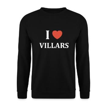 i love villars - Sweat-shirt Unisexe - noir - Devant - Alina (178cm) & Michal (187cm)