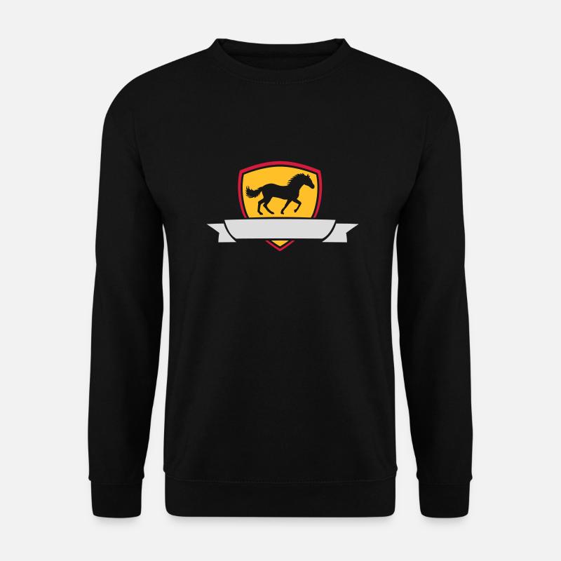 Text einfügen Pferd Banner - Unisex Pullover - Schwarz