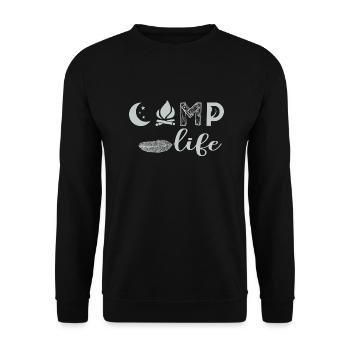 Camp live - Unisex Pullover - Schwarz - Vorne - Alina (178cm) & Michal (187cm)