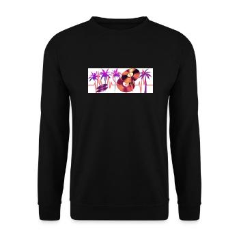 palms and traces - Unisex Pullover - Schwarz - Vorne - Alina (178cm) & Michal (187cm)