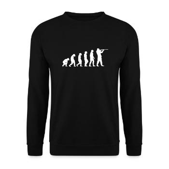 Chasseur d'oies Evolution Chasse à l'oie - Sweat-shirt Unisexe - noir - Devant - Alina (178cm) & Michal (187cm)