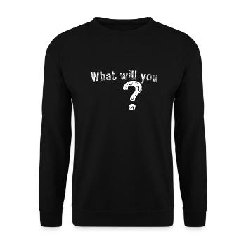 Qu’allez-vous? - Sweat-shirt Unisexe - noir - Devant - Alina (178cm) & Michal (187cm)
