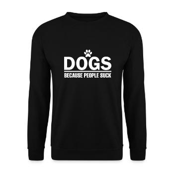 Hund Dog - Unisex Pullover - Schwarz - Vorne - Alina (178cm) & Michal (187cm)