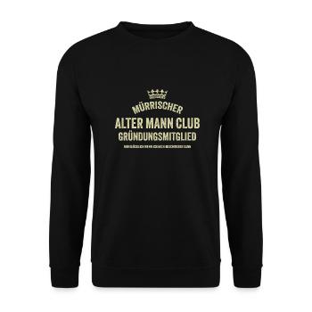 Alter Mann runder Geburtstag 50 60 70er Geschenk - Unisex Pullover - Schwarz - Vorne - Alina (178cm) & Michal (187cm)