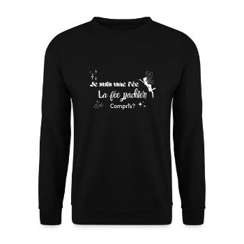Je suis une fée la fée pachier compris - Sweat-shirt Unisexe - noir - Devant - Alina (178cm) & Michal (187cm)