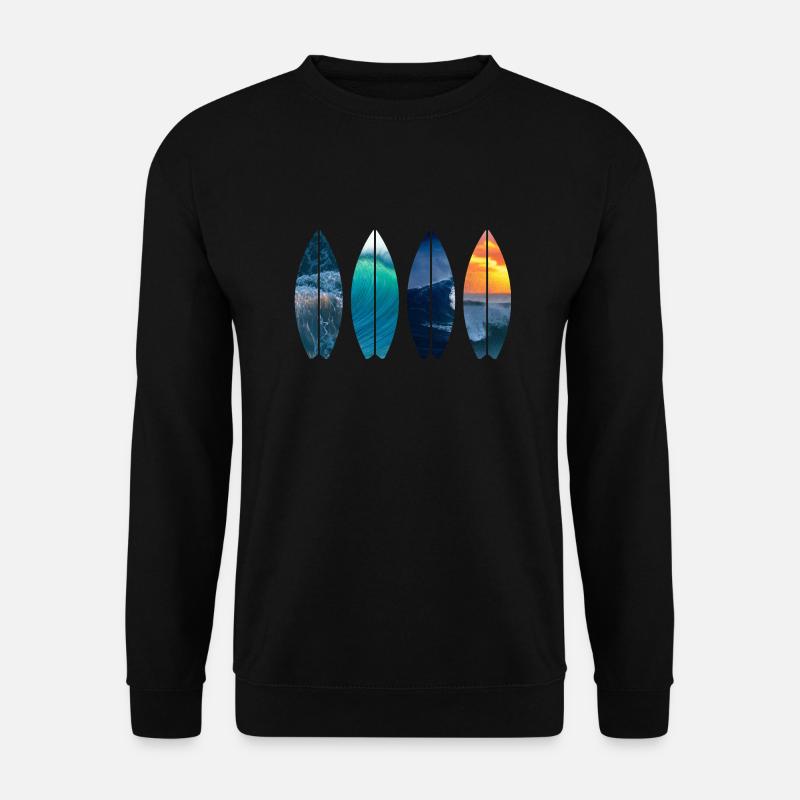 Surfer Geschenk Vintage - Unisex Pullover - Schwarz