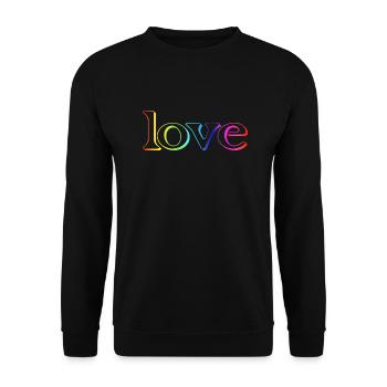 Love - Unisex Sweatshirt - black - Front - Alina (178cm) & Michal (187cm)