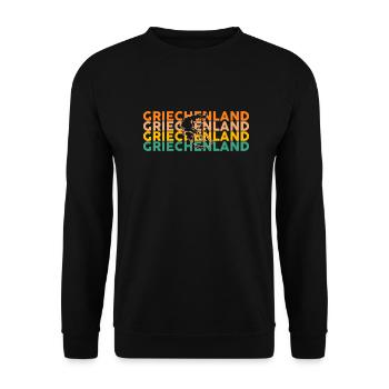Griechen Grieche Griechenland - Unisex Pullover - Schwarz - Vorne - Alina (178cm) & Michal (187cm)