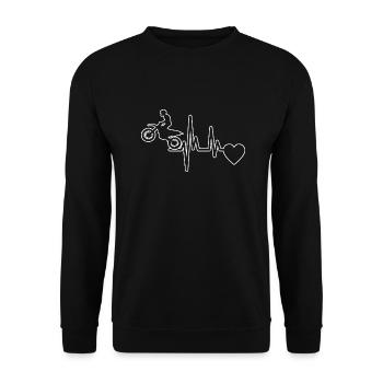 Moto Motocycliste Motocross Fan de moto - Sweat-shirt Unisexe - noir - Devant - Alina (178cm) & Michal (187cm)