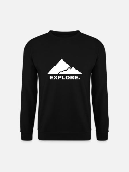 Berg Abenteuer Berge Geschenk - Unisex Pullover - Schwarz