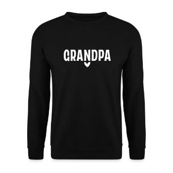 Coeur de grand-père, meilleur grand-père, cadeau pour grand-père. - Sweat-shirt Unisexe - noir - Devant - Alina (178cm) & Michal (187cm)