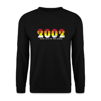 Millésime 2002 - L’Année de la Légende - Rétro 22 - Sweat-shirt Unisexe - noir - Devant - Alina (178cm) & Michal (187cm)