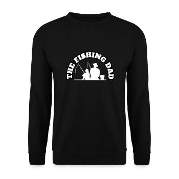 The Fishing Dad With Son White - Unisex Pullover - Schwarz - Vorne - Alina (178cm) & Michal (187cm)