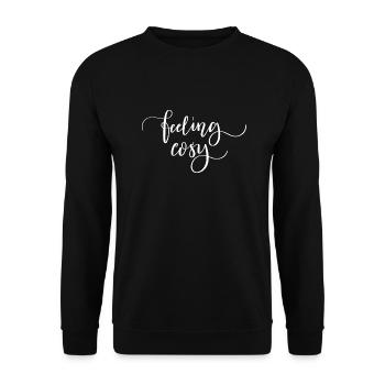 Feeling Cosy - Unisex Sweatshirt - black - Front - Alina (178cm) & Michal (187cm)