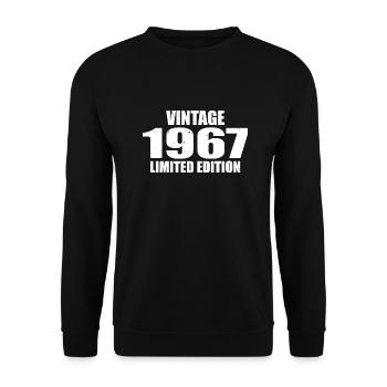Vintage 1967 Geburtstag 1967 - Retro 1967 - Unisex Pullover - Schwarz - Vorne - Alina (178cm) & Michal (187cm)