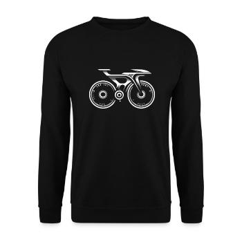 Futuristisches Rennrad - Unisex Pullover - Schwarz - Vorne - Alina (178cm) & Michal (187cm)