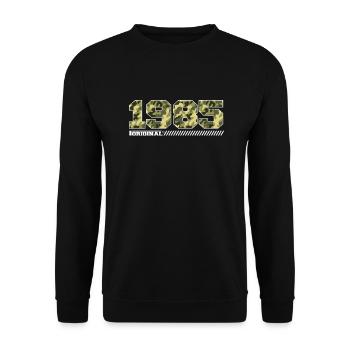 1985 Anniversary Gift Vintage 1985 Army - Unisex Sweatshirt - black - Front - Alina (178cm) & Michal (187cm)