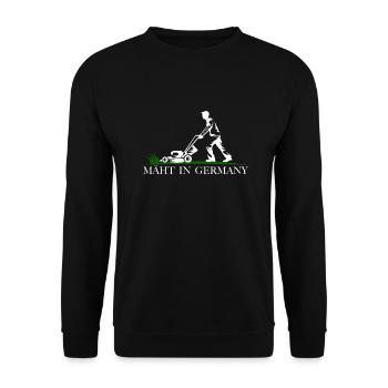 Mäht in Germany - Unisex Pullover - Schwarz - Vorne - Alina (178cm) & Michal (187cm)