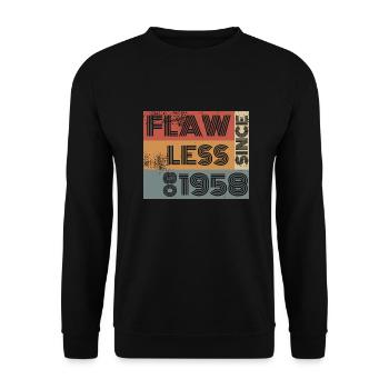 66. Birthday Flawless since 08/1958 - Unisex Sweatshirt - black - Front - Alina (178cm) & Michal (187cm)