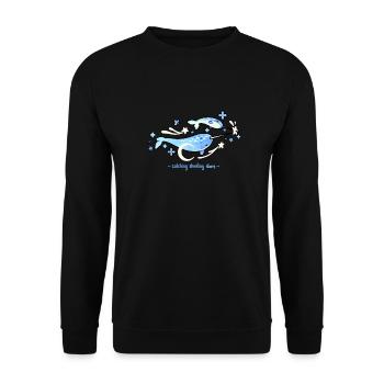 Catching shooting stars - Unisex Sweatshirt - black - Front - Alina (178cm) & Michal (187cm)