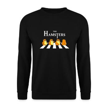 Fat Four - The Hamsters - Unisex Pullover - Schwarz - Vorne - Alina (178cm) & Michal (187cm)