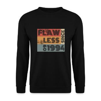 30th Birthday Flawless since 09/1994 - Unisex Sweatshirt - black - Front - Alina (178cm) & Michal (187cm)