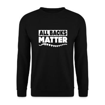 All Backs Matter Physical Therapist Chiropractor - Unisex Sweatshirt - black - Front - Alina (178cm) & Michal (187cm)