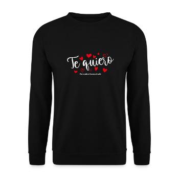 T'T Shirt / I Love You / I Love You / I Love You - Unisex Sweatshirt - black - Front - Alina (178cm) & Michal (187cm)