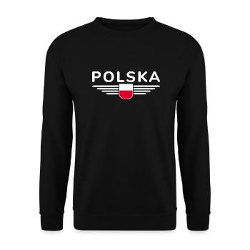 I Love Poland, Elegance Style Design T-Shirt - Unisex Sweatshirt - black - Front - Alina (178cm) & Michal (187cm)