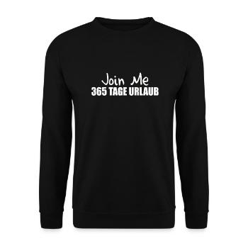 365 TAGE URLAUB - Unisex Pullover - Schwarz - Vorne - Alina (178cm) & Michal (187cm)