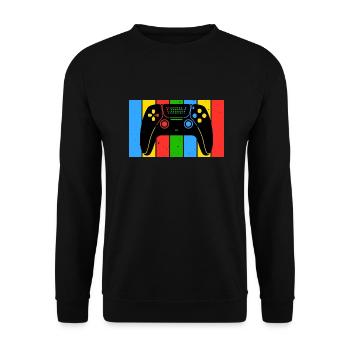 Vintage Retro Gaming Controller - Unisex Pullover - Schwarz - Vorne - Alina (178cm) & Michal (187cm)