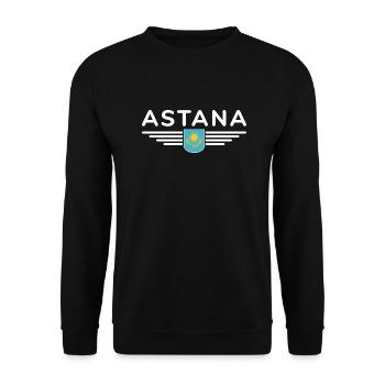 Astana Design – Modernité et tradition - Sweat-shirt Unisexe - noir - Devant - Alina (178cm) & Michal (187cm)