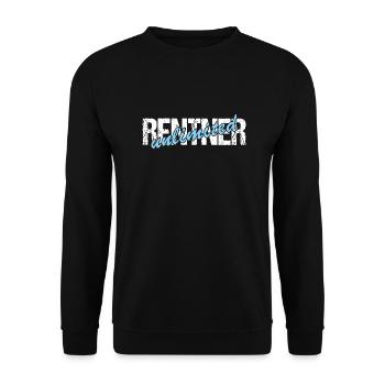 Rentner unlimited 2025 - Unisex Pullover - Schwarz - Vorne - Alina (178cm) & Michal (187cm)