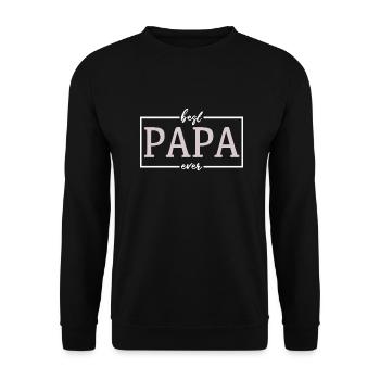 The best dad - Unisex Sweatshirt - black - Front - Alina (178cm) & Michal (187cm)