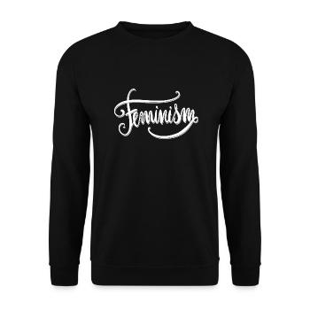 Feminism Saying Gift Vintage Emancipation - Unisex Sweatshirt - black - Front - Alina (178cm) & Michal (187cm)