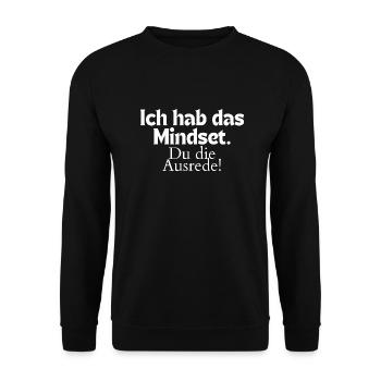 Ich hab das Mindset - Unisex Pullover - Schwarz - Vorne - Alina (178cm) & Michal (187cm)