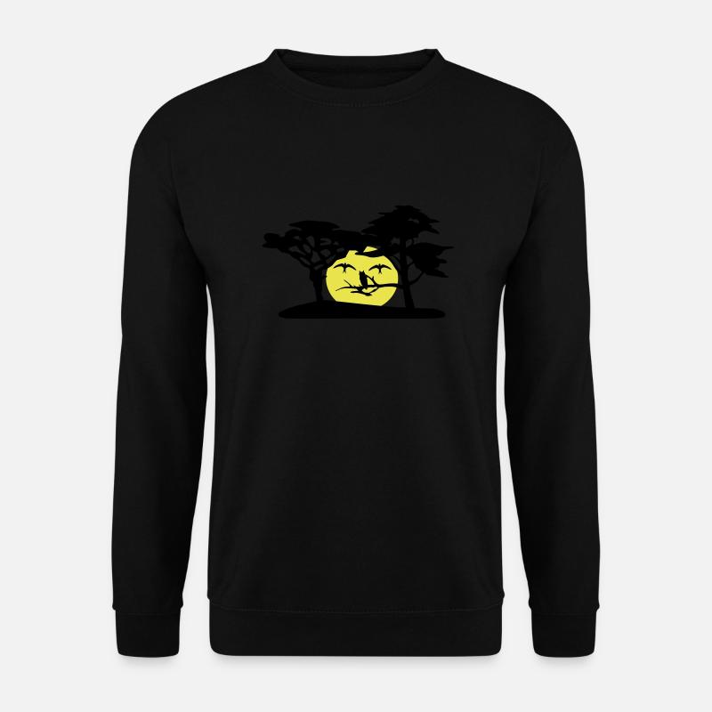 Natur, Gesicht - Nature Face - Unisex Pullover - Schwarz
