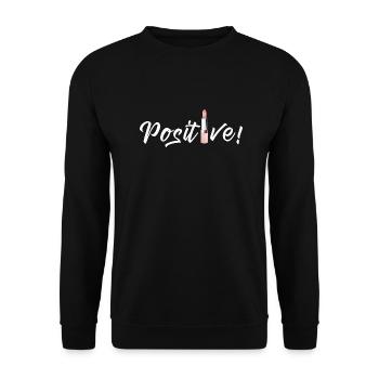 Positive T-Shirt - Unisex Sweatshirt - black - Front - Alina (178cm) & Michal (187cm)