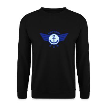 Anchor Captain - Sweat-shirt Unisexe - noir - Devant - Alina (178cm) & Michal (187cm)
