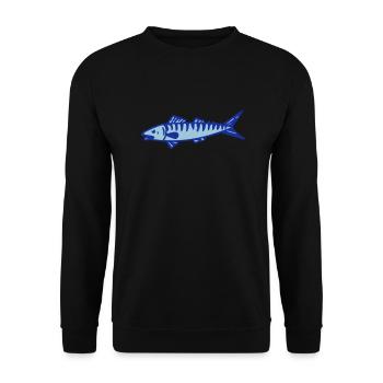 Makrele - Unisex Pullover - Schwarz - Vorne - Alina (178cm) & Michal (187cm)