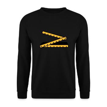 Folding rule - Unisex Sweatshirt - black - Front - Alina (178cm) & Michal (187cm)