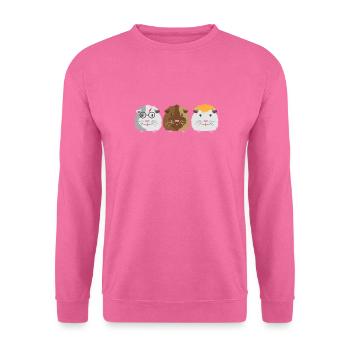 Trois petits cochons d'Inde mignons - Sweat-shirt Unisexe - rose - Devant