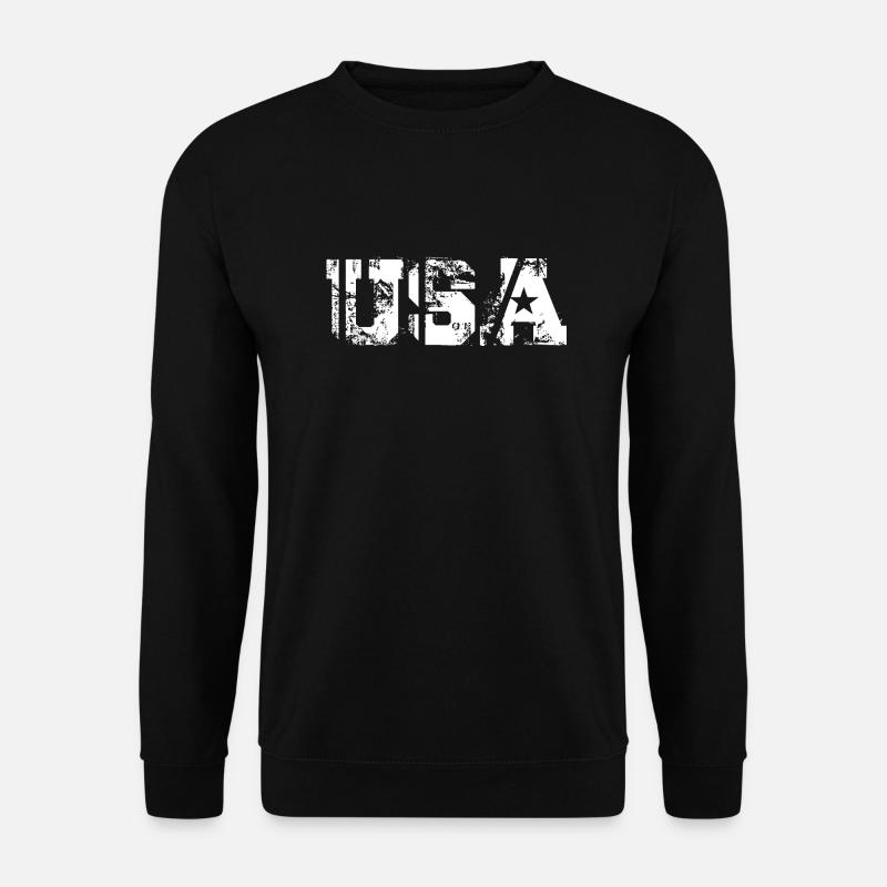 USA - Unisex Pullover - Schwarz
