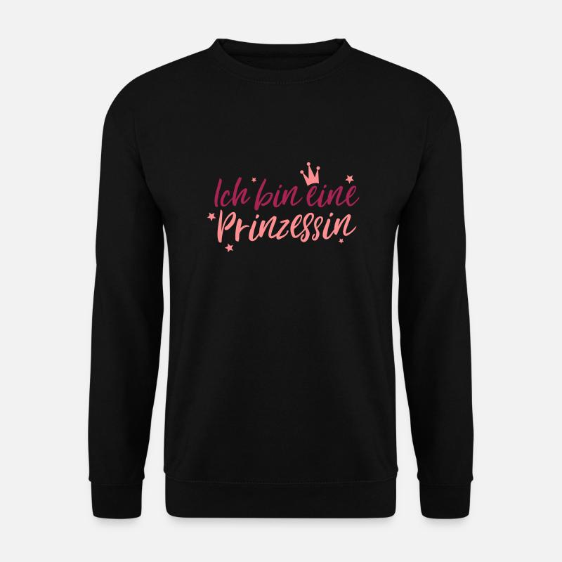 Ich bin eine Prinzessin Partnershirt - Unisex Pullover - Schwarz