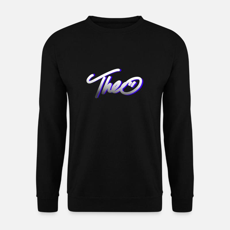 theo graffiti schrift - Unisex Pullover - Schwarz